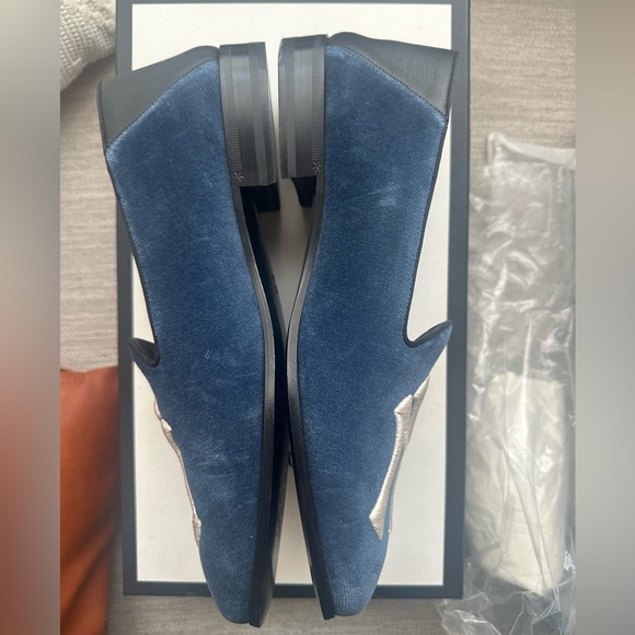 Gucci MLB Velvet NY Yankee Loafers Men’s 6 Women’s 8.5/9 Unisex Limited Edition - Picture 5 of 9